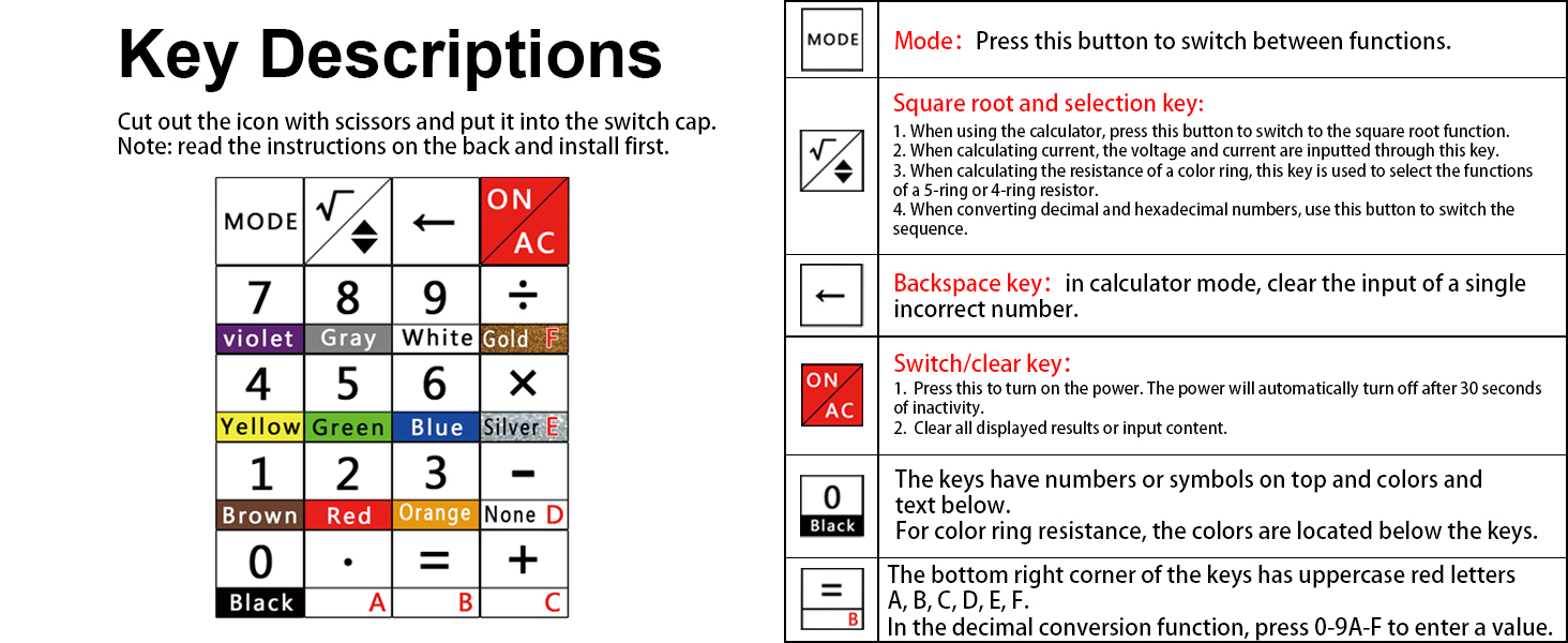DIY Calculator Kit Arithmetic Color Ring Resistance Calculator